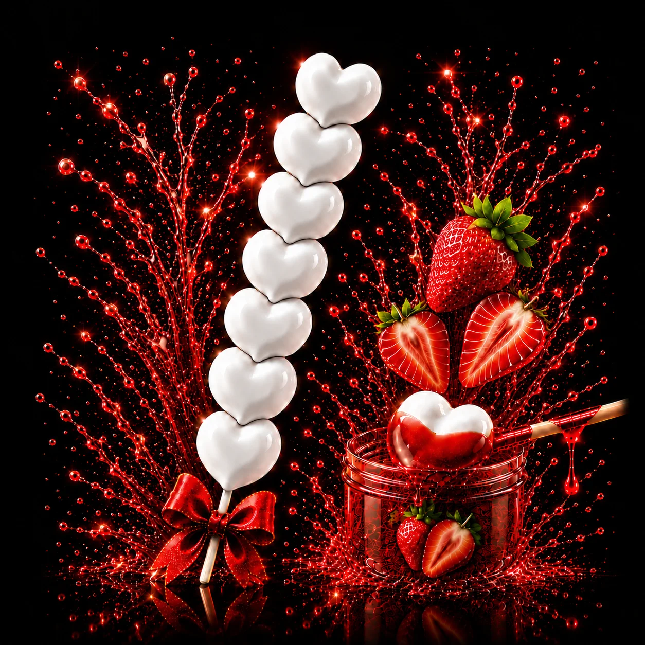 მარშმელოუს პატარა (კომბო) მარწყვის არომატით